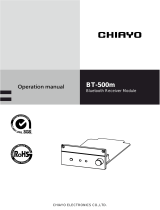 Chiayo BT-500m Owner's manual