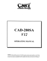 Cary Audio Design CAD-280SA V12 Owner's manual