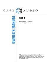Cary Audio Design HH-1 Owner's manual
