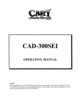 Cary Audio Design CAD-300SEI Owner's manual