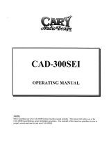 Cary Audio Design CAD-300SEI Owner's manual