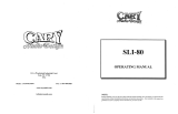 Cary Audio Design SLI-80 Owner's manual