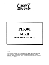 Cary Audio Design PH-301 MkII Owner's manual
