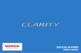 Honda Clarity Plug-In Hybrid Owner's manual