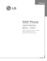 LG W7020.ITASV User manual