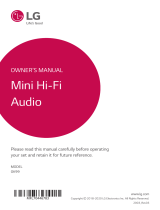 LG Mini Hi-Fi Audio #OK99 User manual