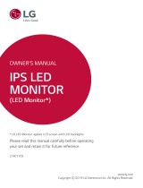 LG 27HJ710S-W Owner's manual