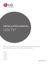 LG 60LX341C Installation guide