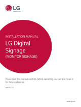LG 49LS73B-5B Installation guide