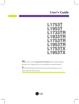 LG Electronics L1933TR User manual