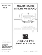 Kenmore 85063 Installation guide