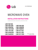 LG MV-1645AGT Installation guide