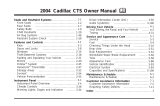 Cadillac CTS-V 2004 Owner's manual