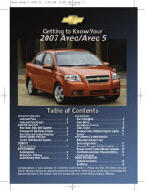 Chevrolet 2007 Aveo User guide