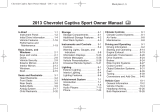 Chevrolet 2013 Captiva Sport Fleet Owner's manual