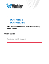 Wohler iAM-MIX8 audio mix monitor – Sum, solo, or mute Owner's manual
