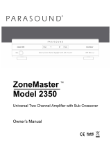 Parasound ZoneMaster 2350  Owner's manual