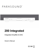 Parasound NewClassic 200 Integrated Owner's manual