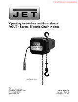 JET VOLT 3T VARIABLE-SPEED ELECTRIC HOIST 3PH 460V 10' LIFT Owner's manual