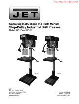 JET IDP-22, 22" Industrial Floor Model Drill Press 354301 Owner's manual