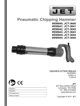 JET JCT-3643 3 in. Open Handle Chipping Hammer Hex Shank 550643 Owner's manual