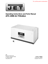 JET AFS-2000 1700CFM Air Filtration System 3-Speed Owner's manual