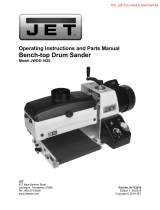 JET JWDS-1020 Benchtop Drum Sander 723510 Owner's manual