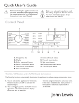 John Lewis JLBIWM1404 Quick start guide