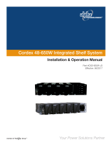 Alpha Technologies 48Vdc Cordex 650W Shelf System Installation & Operation Manual