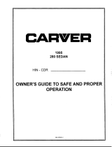 Carver 2627 Owner's manual