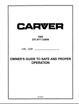 Carver 3608 Owner's manual