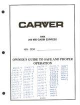 Carver 250-ver Owner's manual