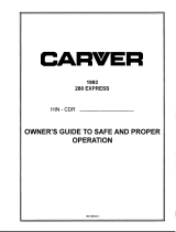 Carver 2558-v3 Owner's manual