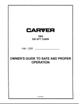 Carver 2808-300-aft Owner's manual