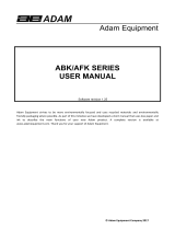 Adam Equipment ABK AFK User manual