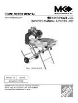 MK Diamond Products HD-101R Pro24 JCS Owner's manual