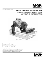 MK Diamond Products MK-101 Trim Saw Owner's manual