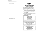 Ford F53 Motorhome Owner's manual