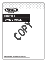 Lifetime 90143 Owner's manual