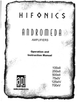 Hifonics Andromeda (100xII Owner's manual