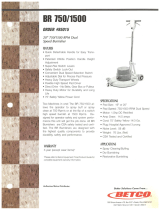 BETCO BR750 1500 CE Owner's manual