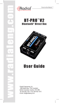 Radial Engineering BT-Pro V2 Bluetooth Enabled Stereo Direct Box User manual