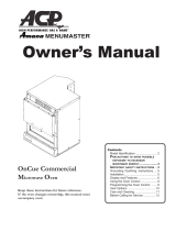 Amana Commercial Microwave Oven Owner's manual