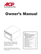 ACP Heavy Duty Commercial Compact Microwave Oven Owner's manual