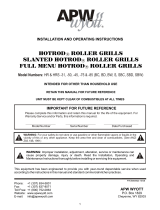 APW Wyott HOTROD HR-31 Operating instructions