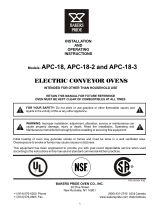 Bakers Pride APC-18-2 Operating instructions