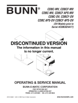 Bunn CDBC APS-DV User manual