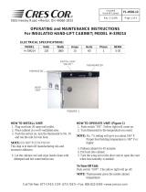 Cres Cor Hand-Lift Cabinet H-339214 User manual