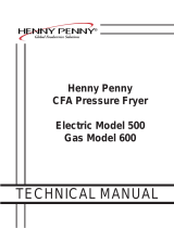 Henny Penny PRESSURE FRYERS 600 User manual
