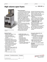 Henny Penny OFG-391 Gas High Volume Open Fryers Datasheet